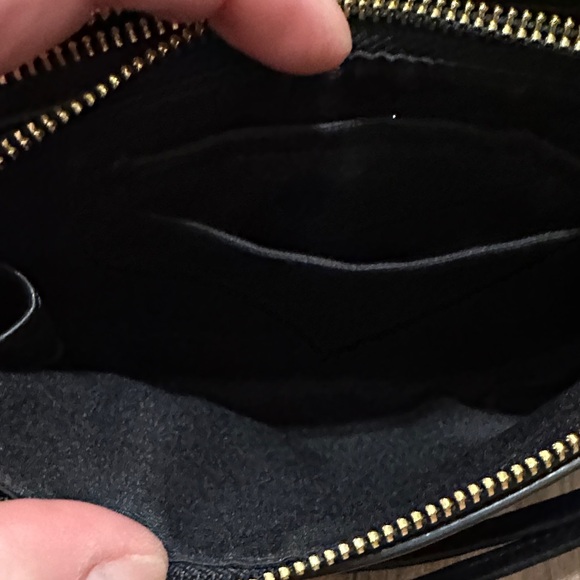 NWOT-Coach Black Pebbled Leather Wristlet - Picture 5 of 8